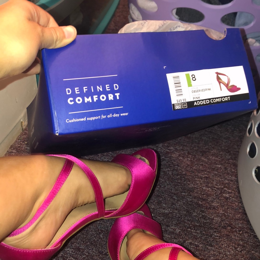 hot pink flashy heels